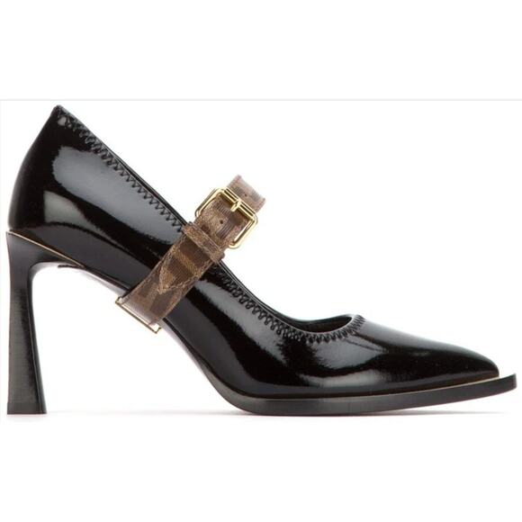 FENDI Zucca FF Logo Patent Leather Pumps Women's US 6 IT36 NWT - Picture 1 of 12